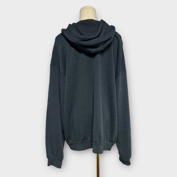 Aviator Nation Bolt Heart Pullover Relaxed Hoodie in Charcoal Size Large NEW - Picture 2 of 7